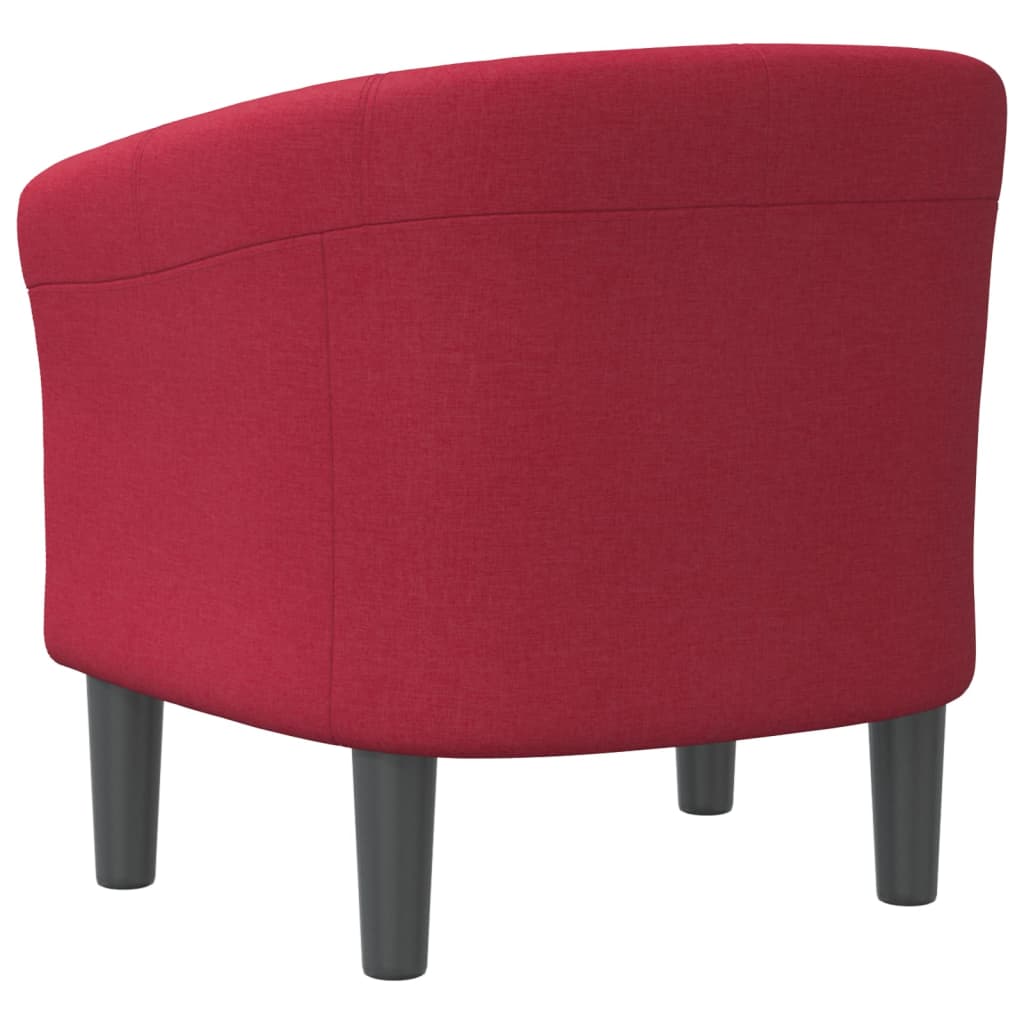 Chaise cabriolet rouge bordeaux tissu - XIOS