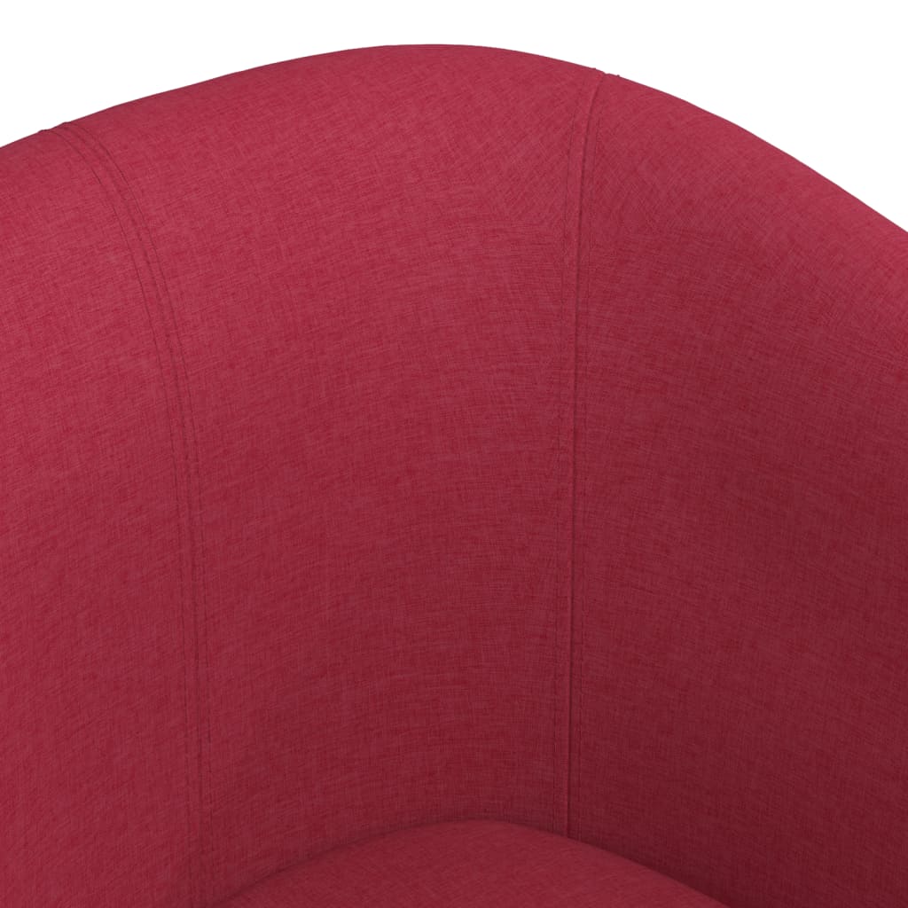 Chaise cabriolet rouge bordeaux tissu