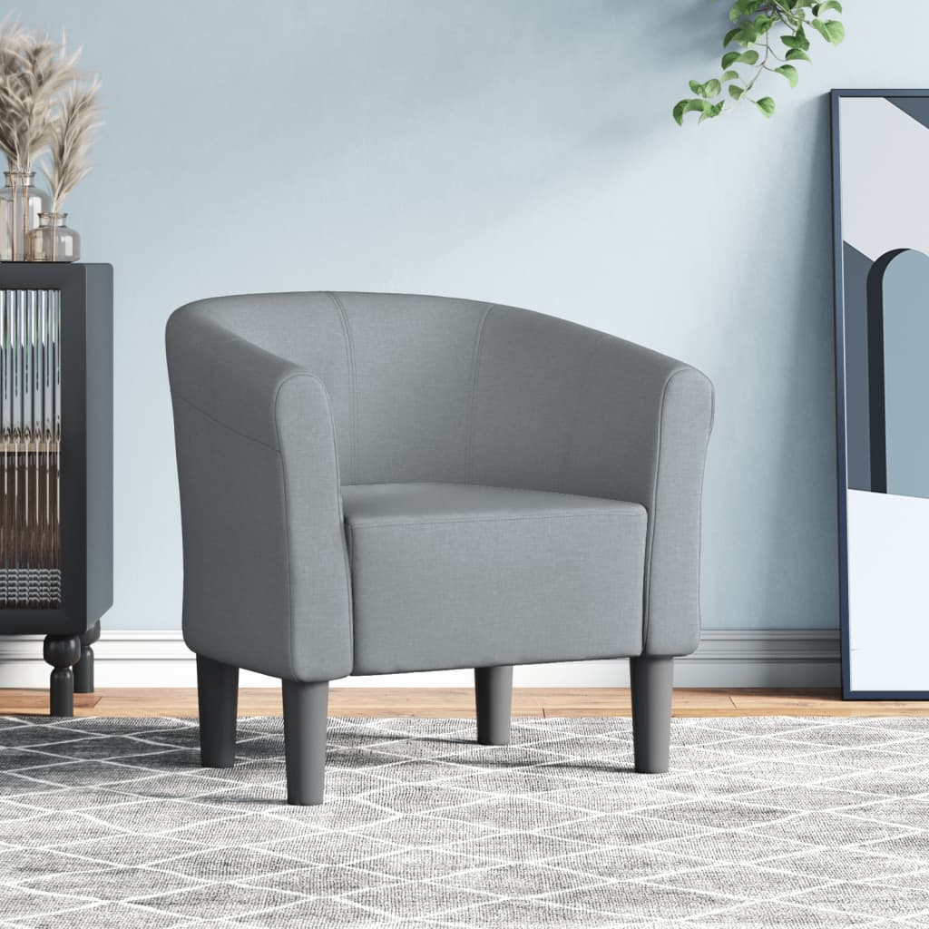 Fauteuil cabriolet gris clair tissu - XIOS