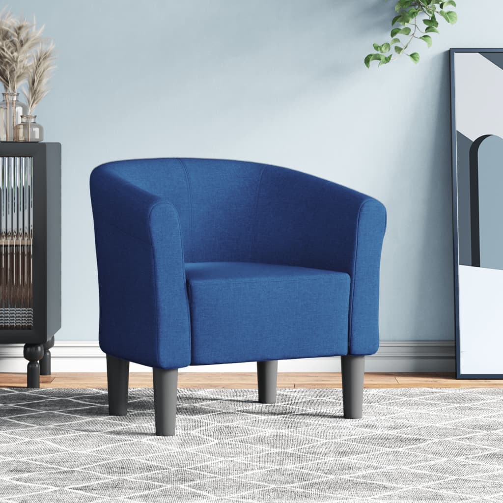 Fauteuil cabriolet bleu tissu - XIOS