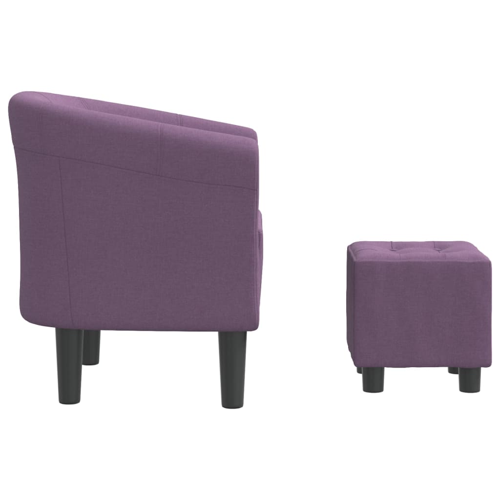 Chaise cabriolet avec repose-pied violet tissu - XIOS