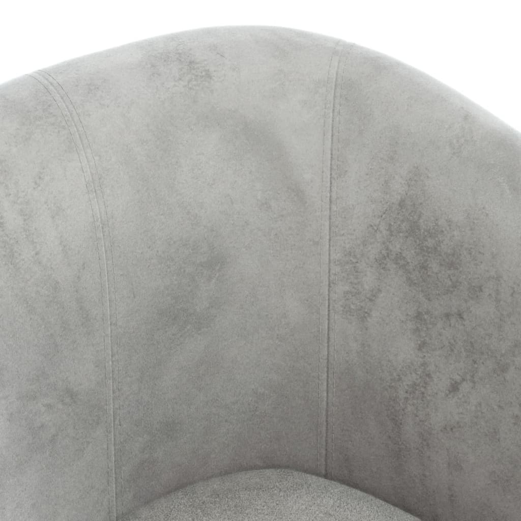 Chaise cabriolet gris clair velours - XIOS