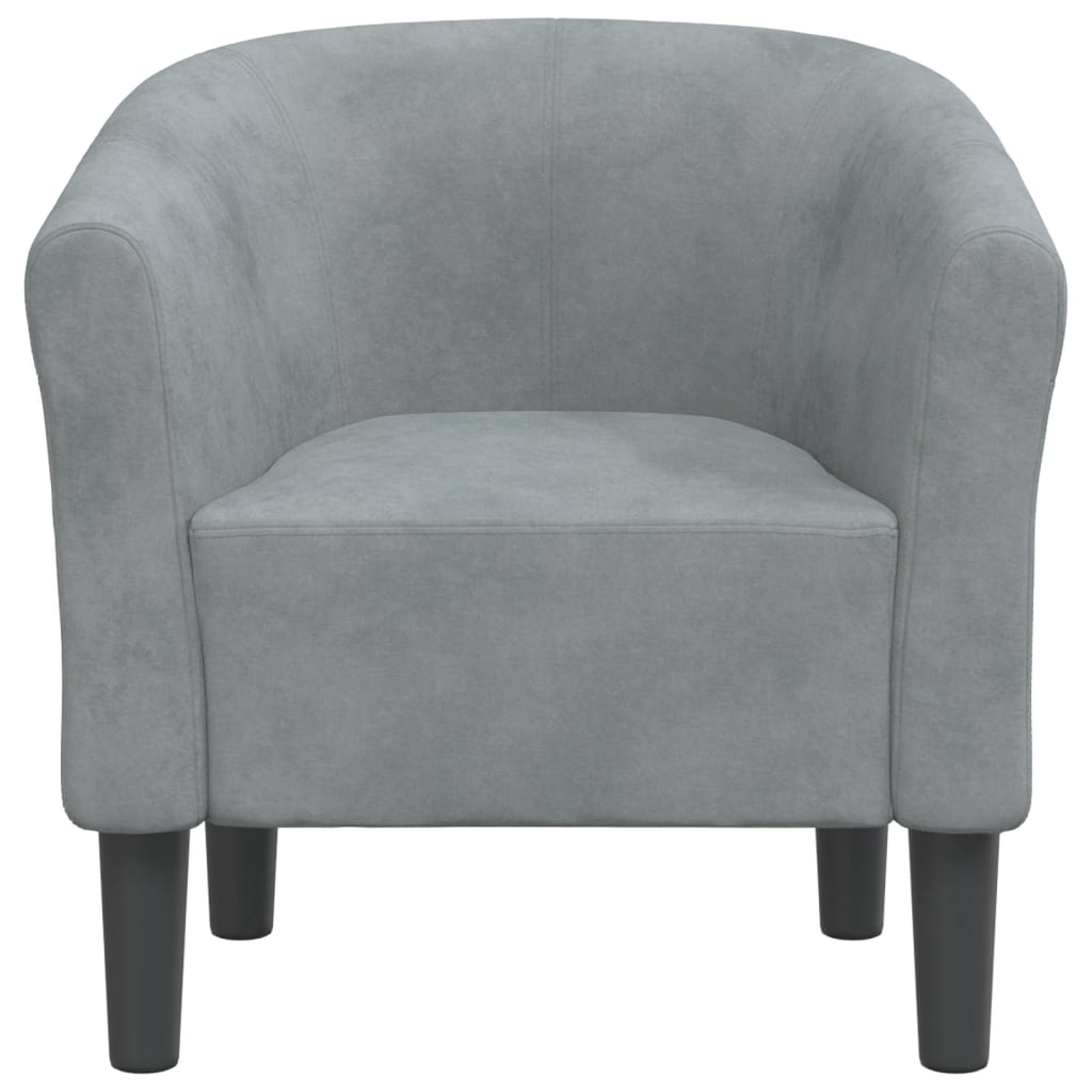 Chaise cabriolet gris foncé velours - XIOS