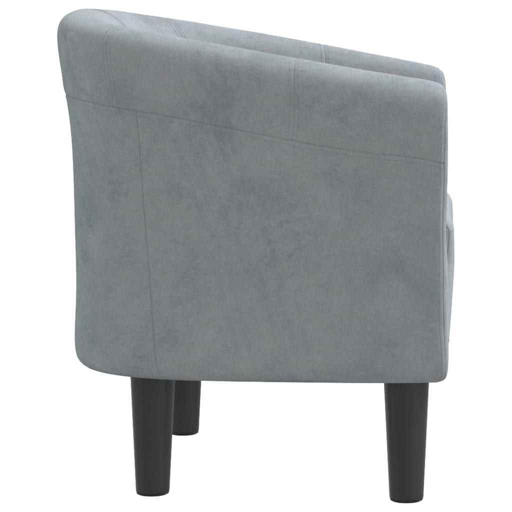 Chaise cabriolet gris foncé velours - XIOS