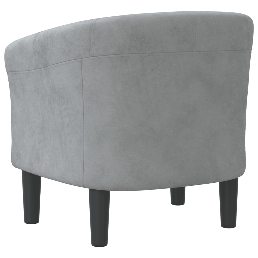 Chaise cabriolet gris foncé velours - XIOS