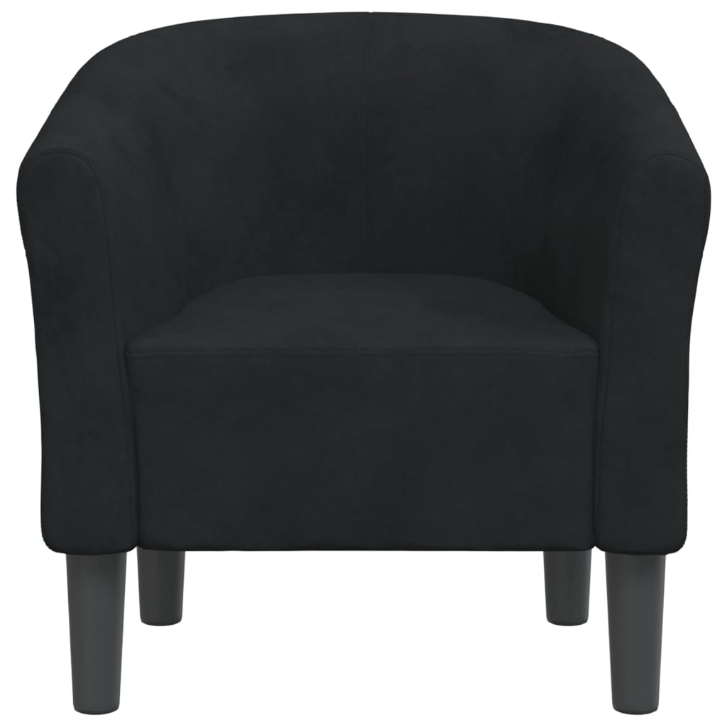 Chaise cabriolet noir velours - XIOS