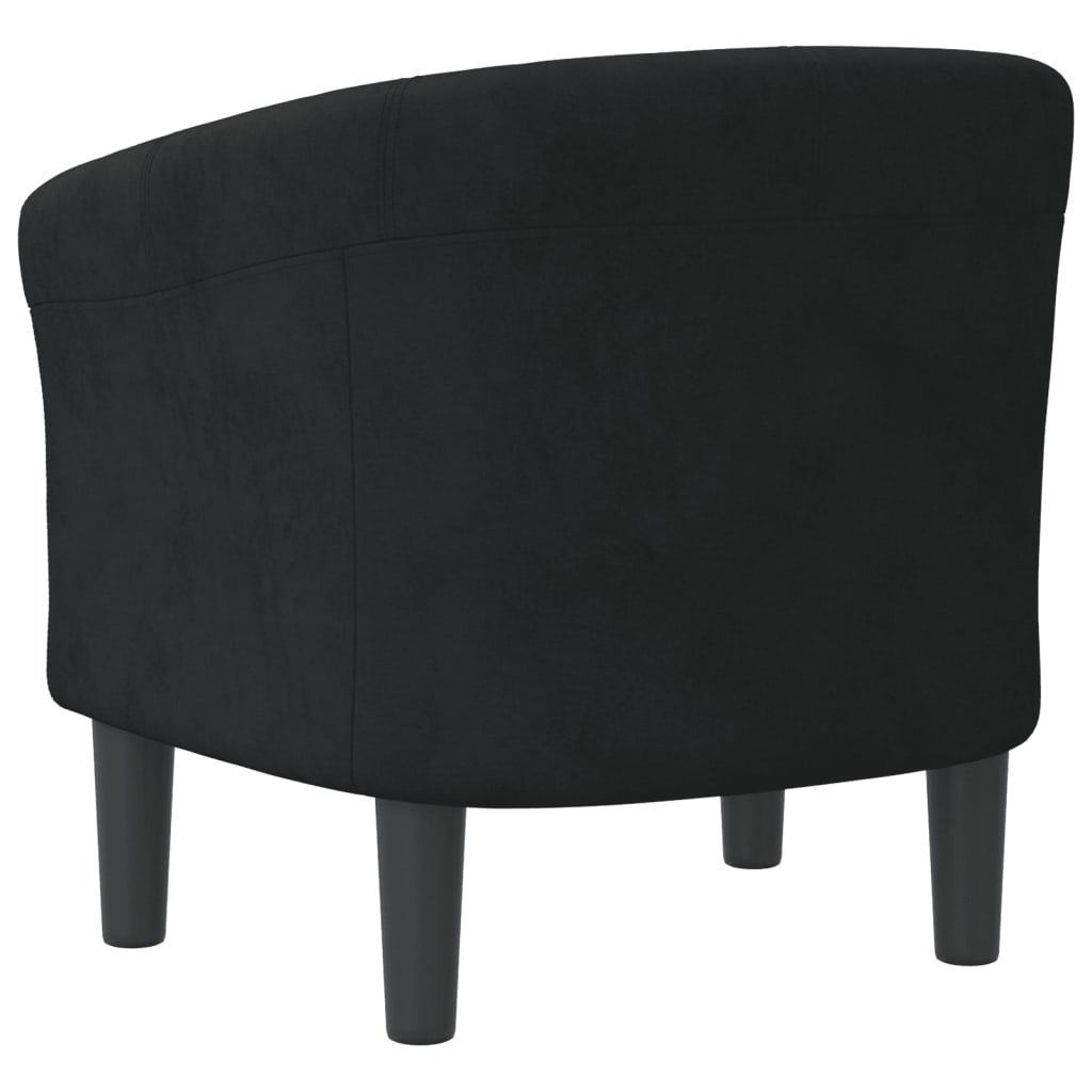 Chaise cabriolet noir velours - XIOS