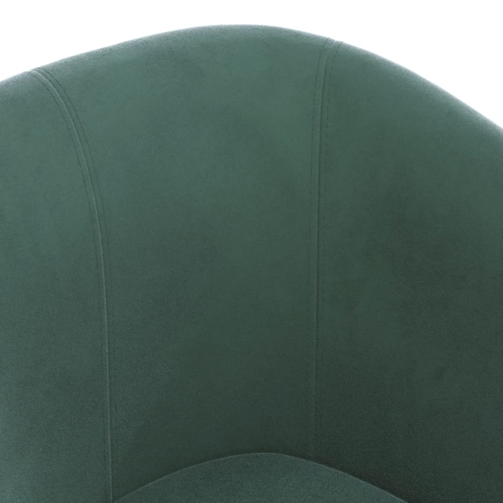Fauteuil cabriolet vert foncé velours