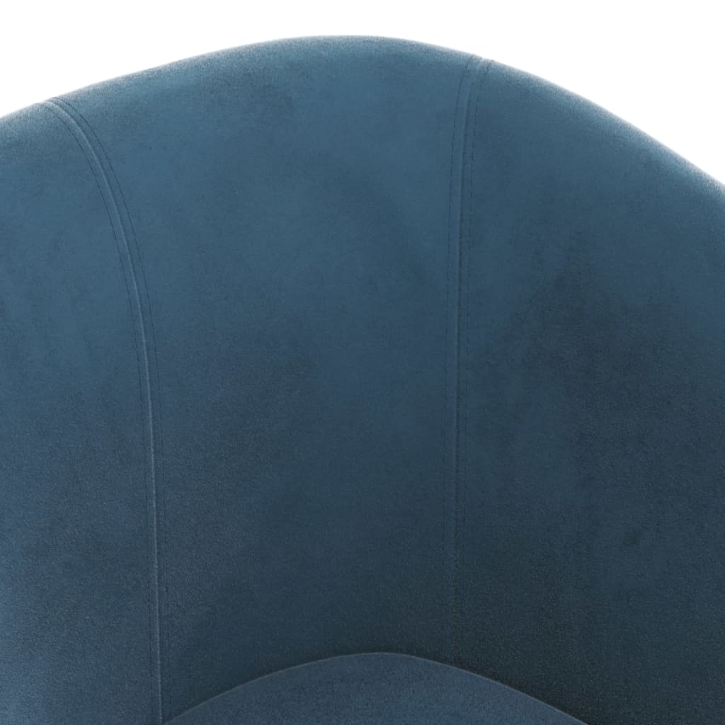 Chaise cabriolet bleu foncé velours - XIOS