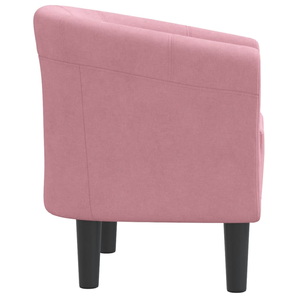 Chaise cabriolet rose velours - XIOS