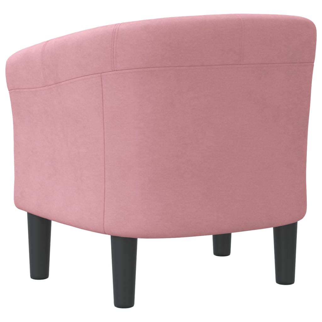 Chaise cabriolet rose velours - XIOS