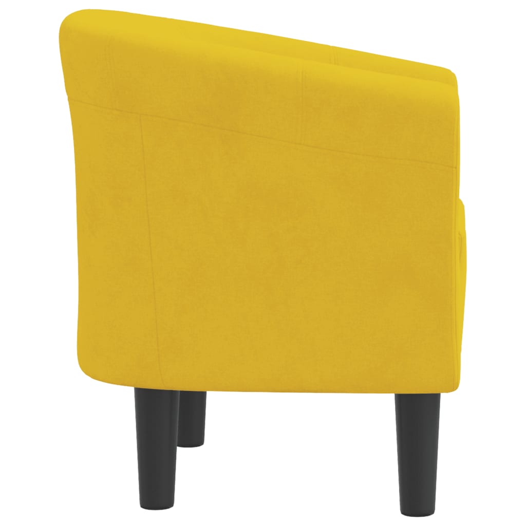 Chaise cabriolet jaune velours - XIOS