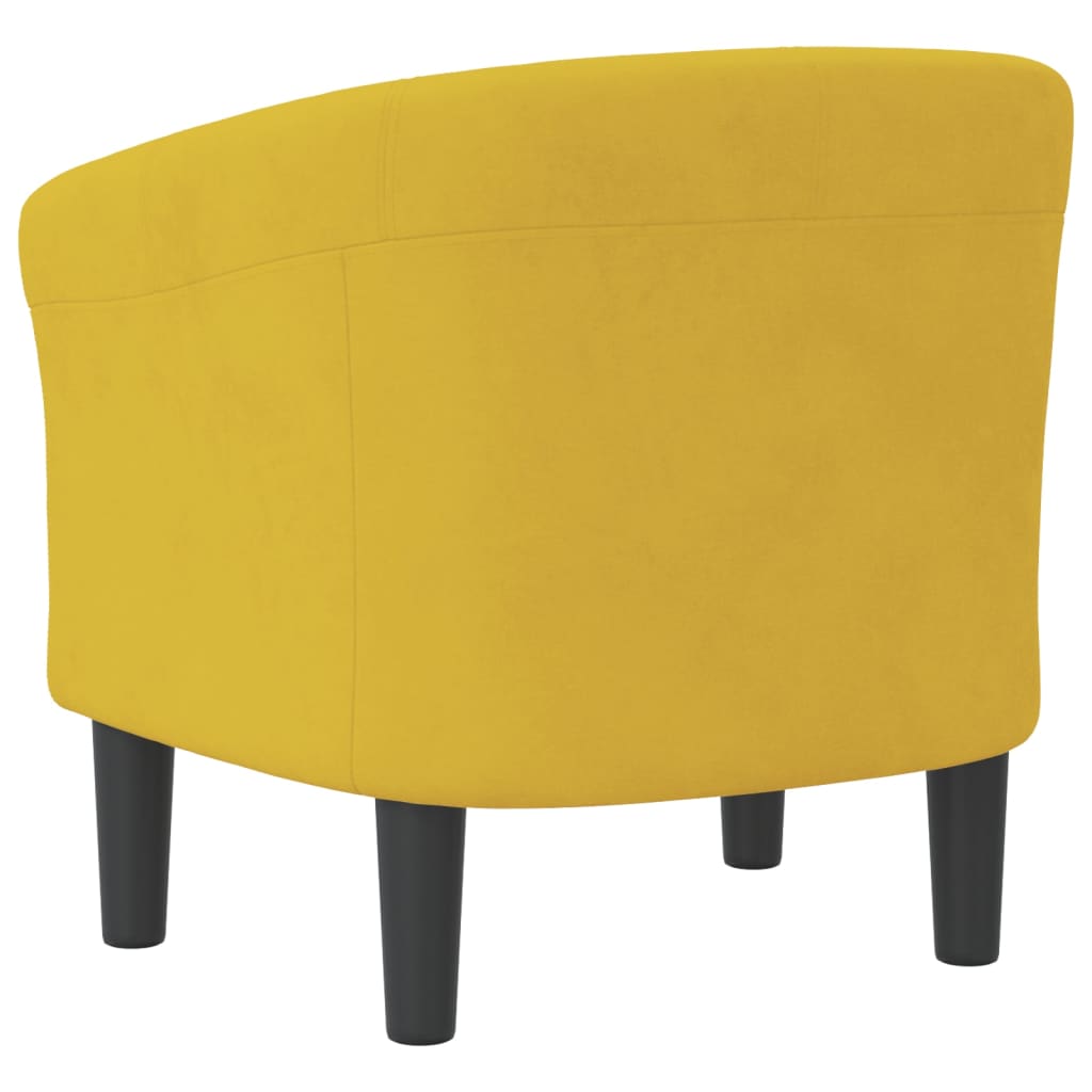 Chaise cabriolet jaune velours - XIOS