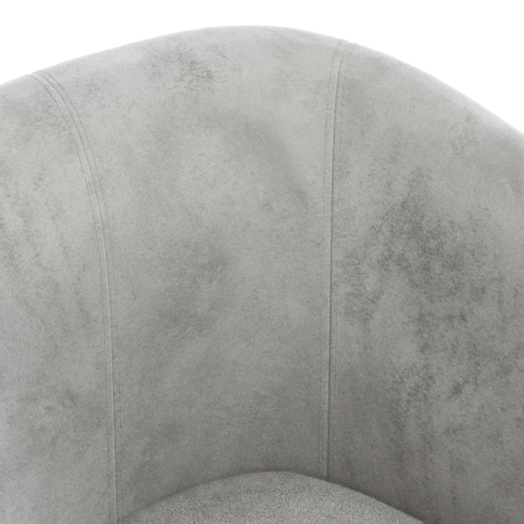 Chaise cabriolet avec repose-pied gris clair velours - XIOS