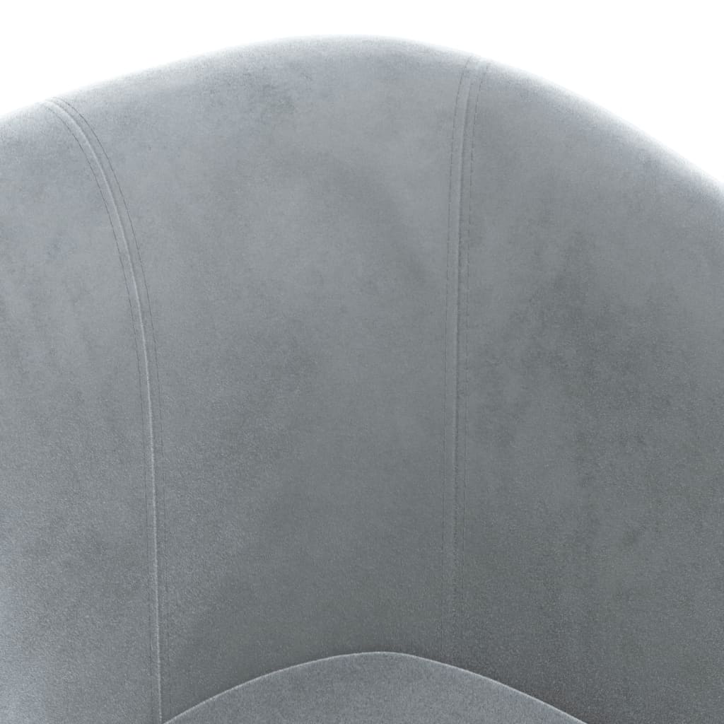 Chaise cabriolet avec repose-pied gris foncé velours - XIOS