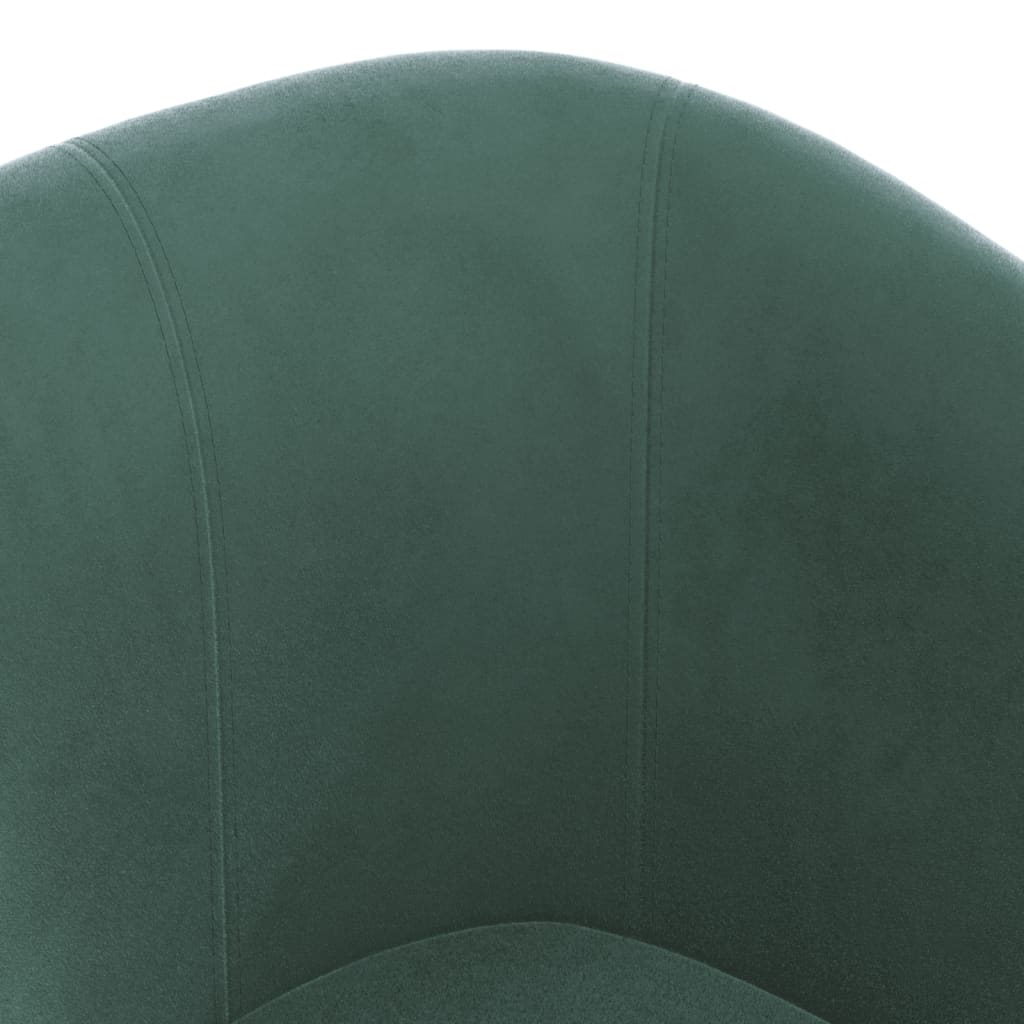 Chaise cabriolet avec repose-pied vert foncé velours