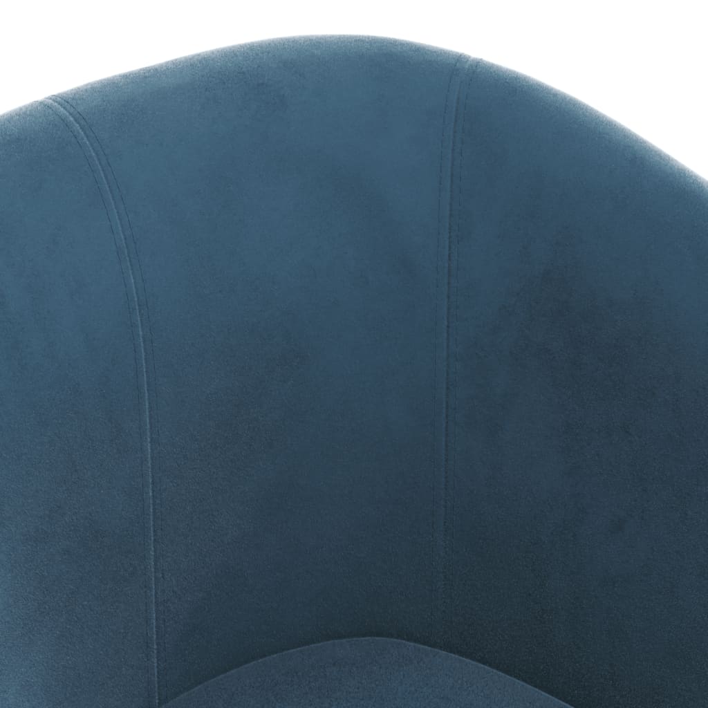 Fauteuil cabriolet avec repose-pied bleu foncé velours - XIOS