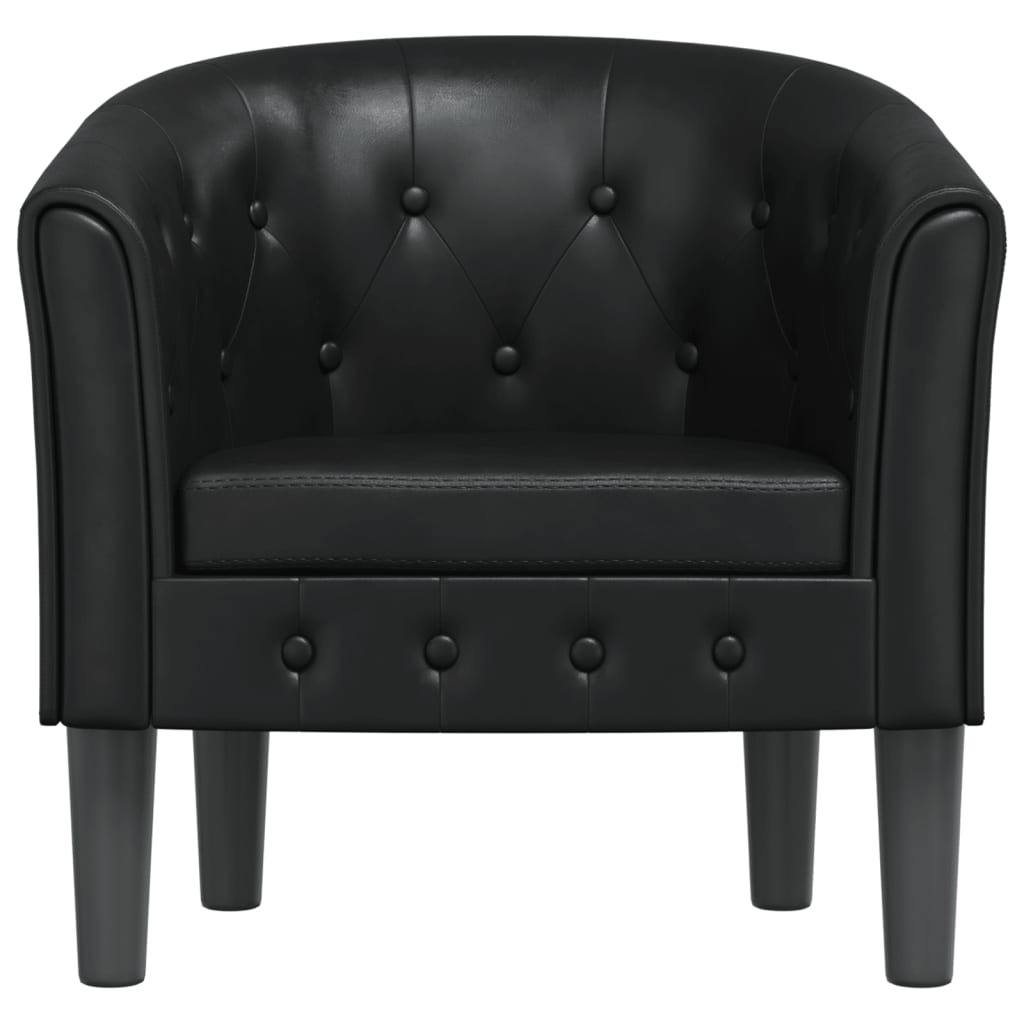 Chaise cabriolet noir similicuir - XIOS