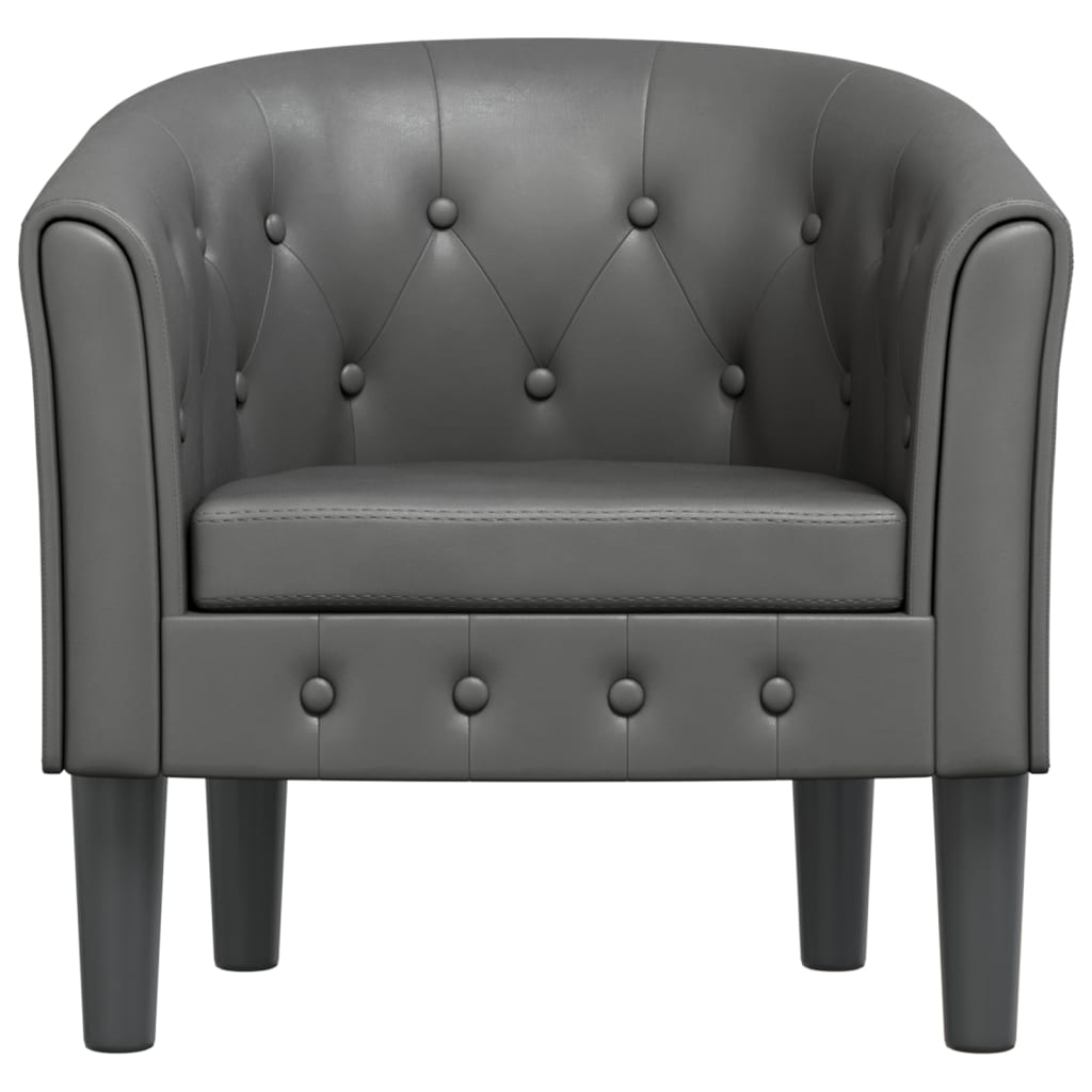 Fauteuil cabriolet gris similicuir - XIOS
