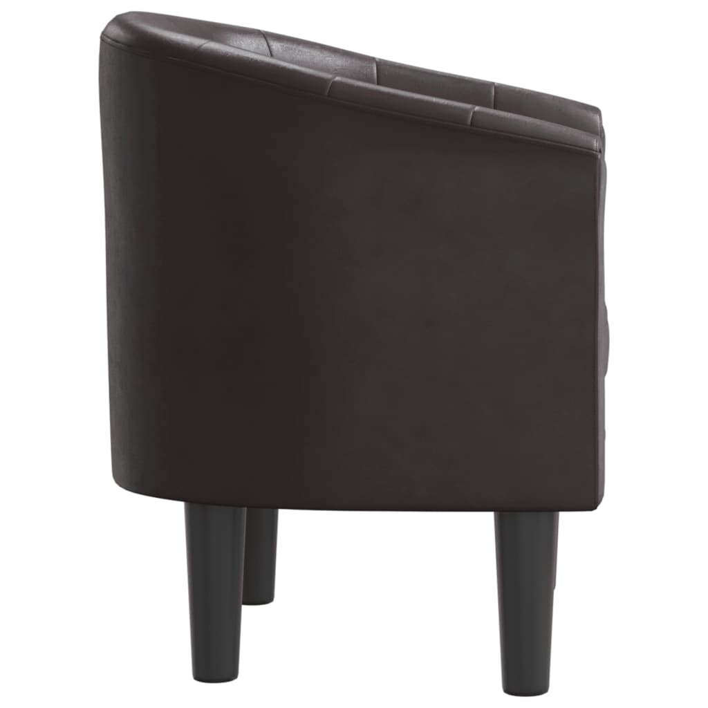 Chaise cabriolet marron similicuir - XIOS