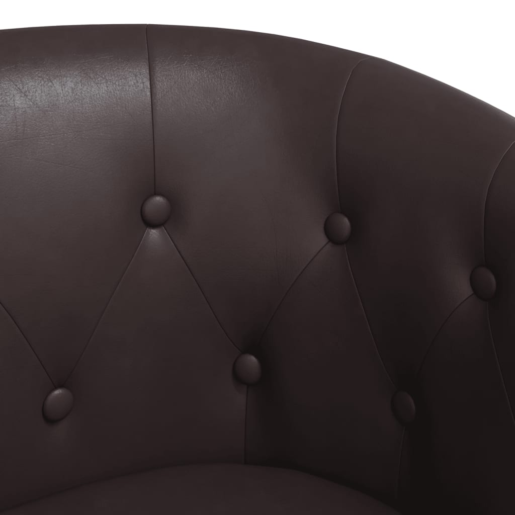 Chaise cabriolet marron similicuir - XIOS