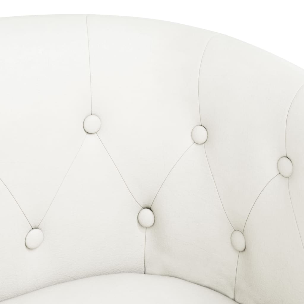 Fauteuil cabriolet blanc similicuir - XIOS