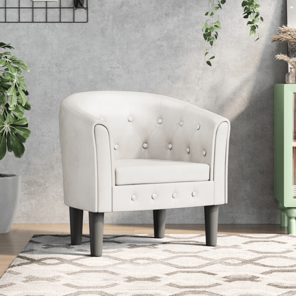 Fauteuil cabriolet blanc similicuir - XIOS