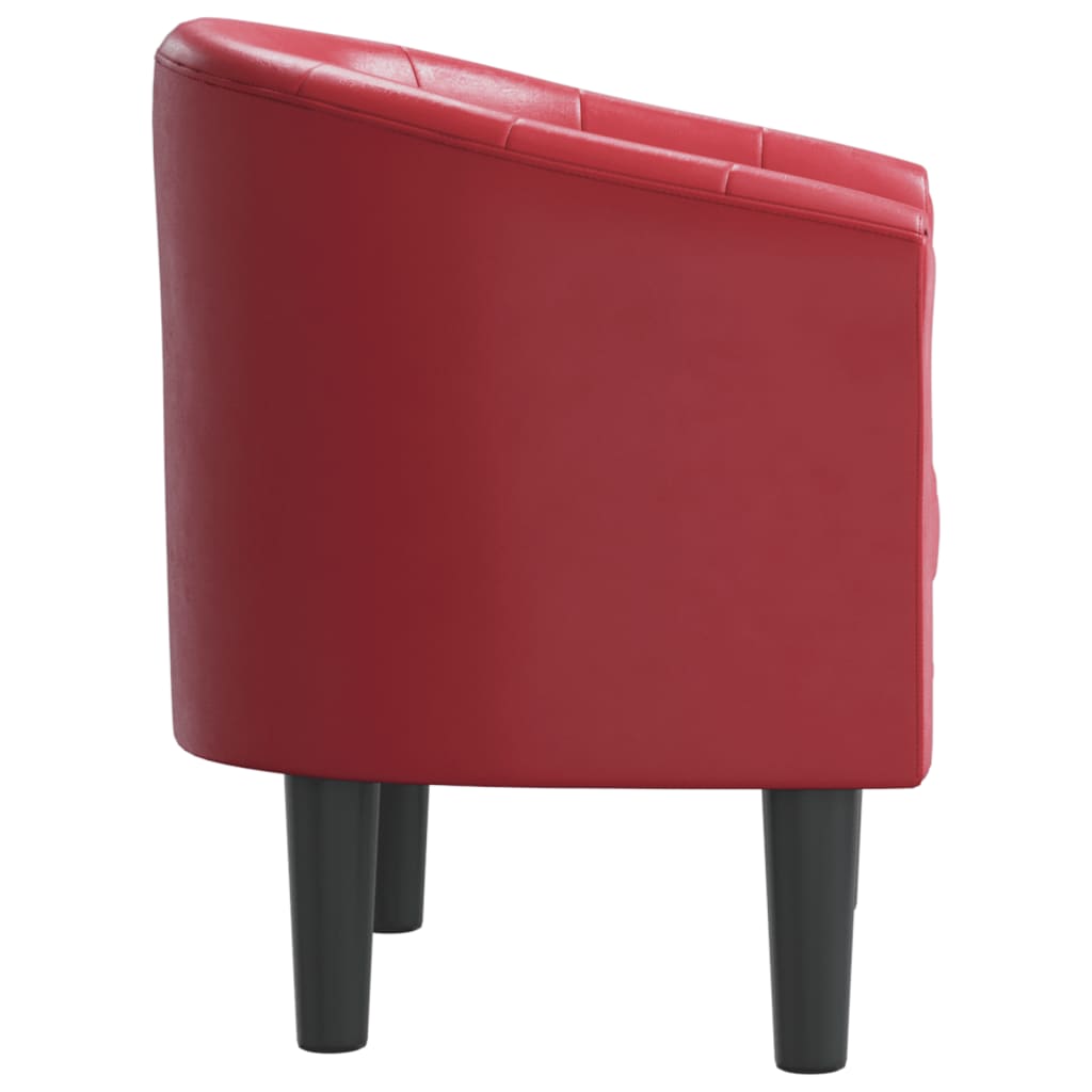 Chaise cabriolet rouge bordeaux similicuir - XIOS
