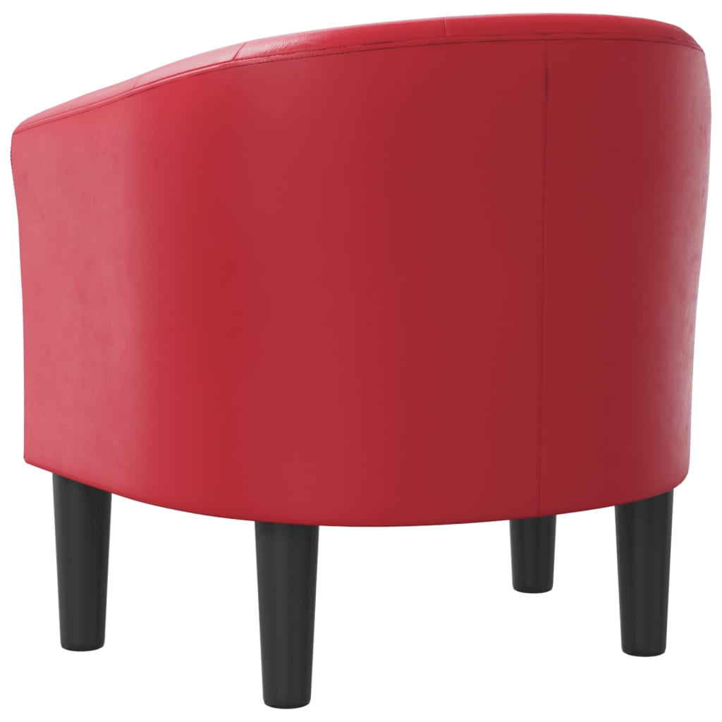 Fauteuil cabriolet rouge similicuir