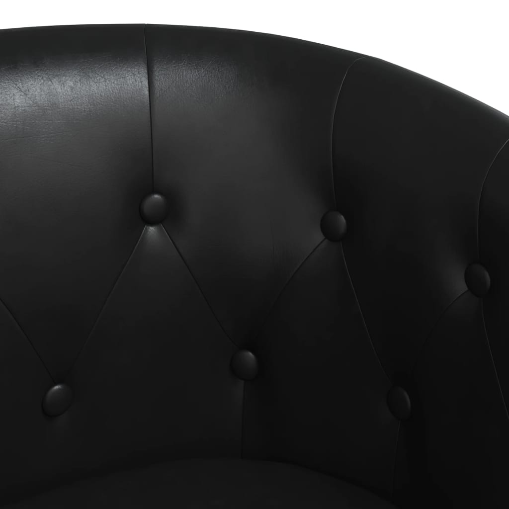 Chaise cabriolet avec repose-pied noir similicuir - XIOS