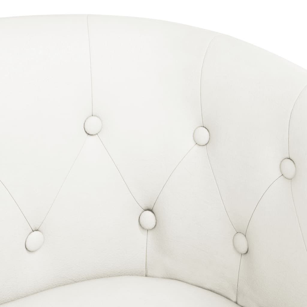 Chaise cabriolet avec repose-pied blanc similicuir - XIOS