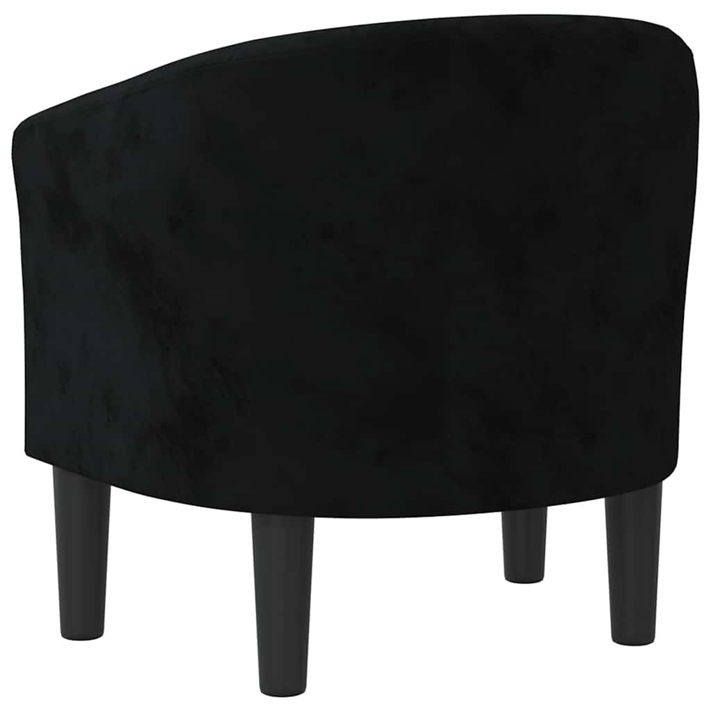 Chaise cabriolet noir velours - XIOS