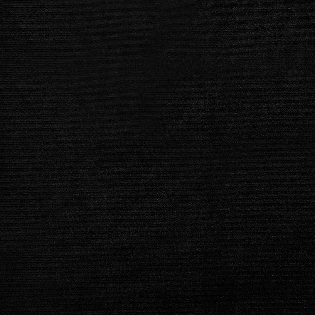 Fauteuil avec repose-pied noir velours - XIOS