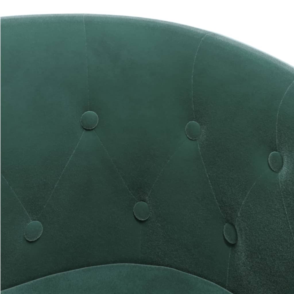 Fauteuil avec repose-pied vert foncé velours - XIOS