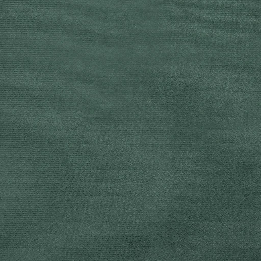 Fauteuil avec repose-pied vert foncé velours - XIOS