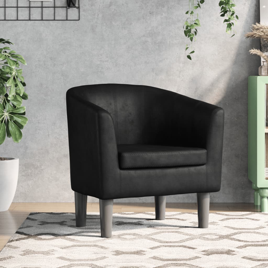 Fauteuil noir similicuir - XIOS