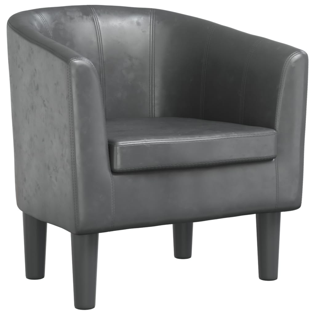 Fauteuil cabriolet gris similicuir - XIOS