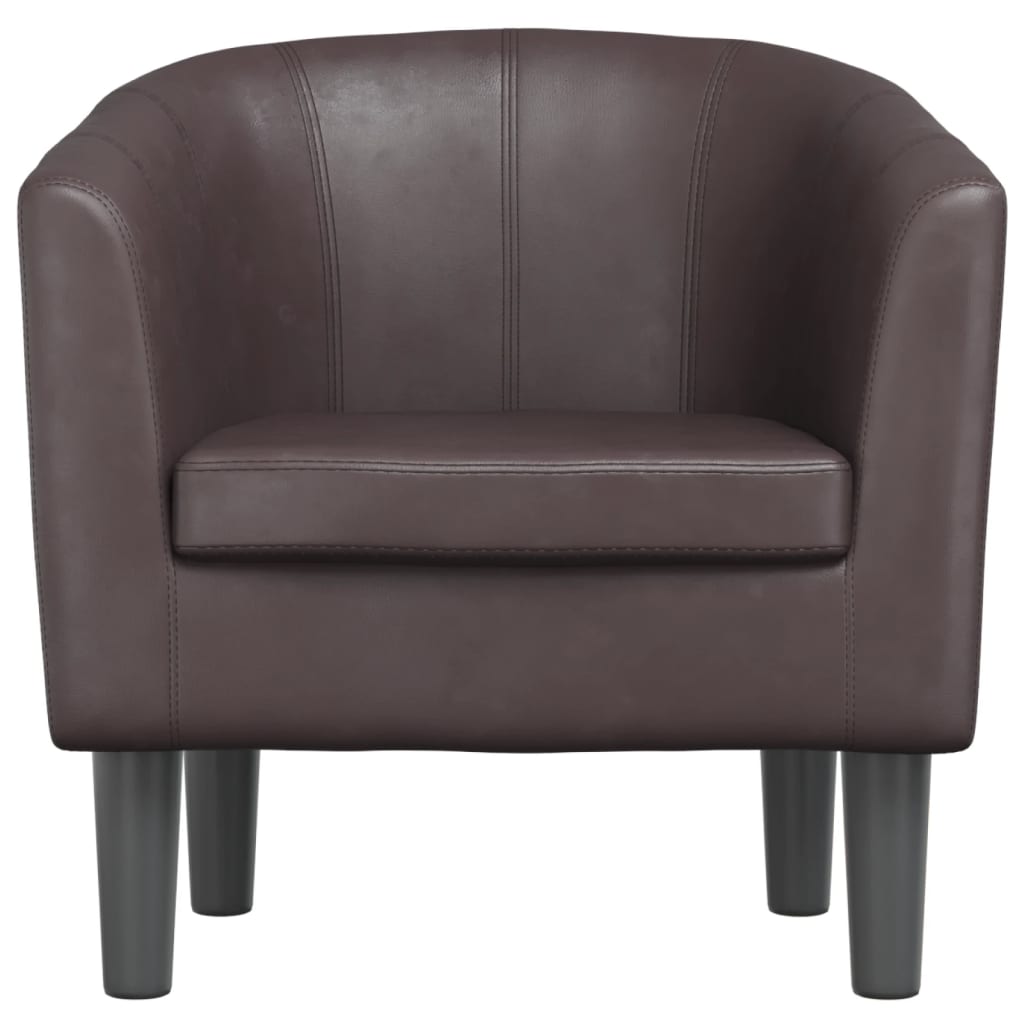 Fauteuil marron similicuir - XIOS