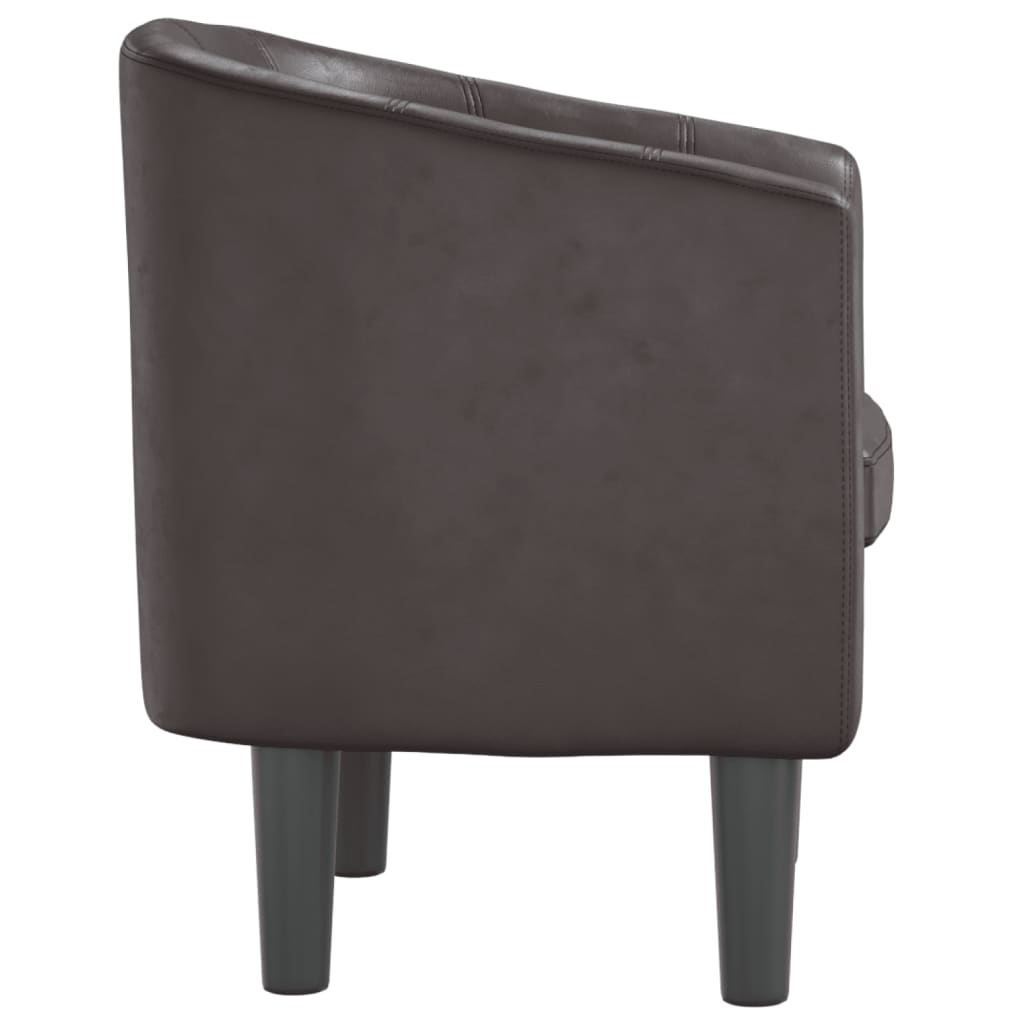 Fauteuil marron similicuir