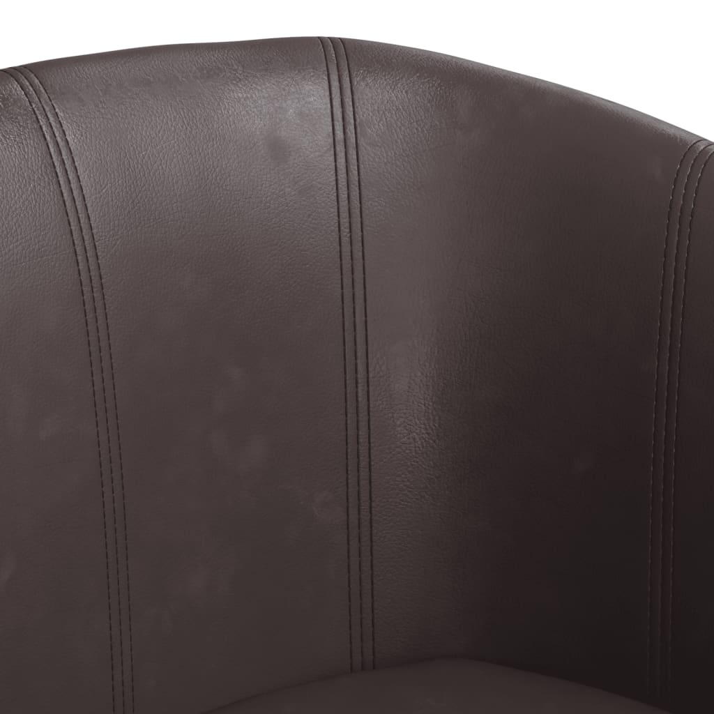 Fauteuil marron similicuir - XIOS