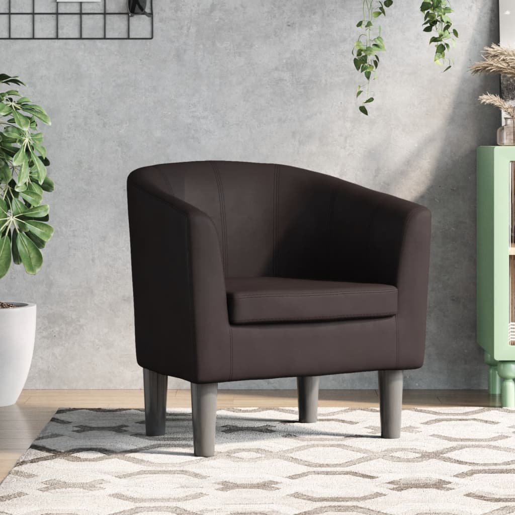 Fauteuil marron similicuir - XIOS