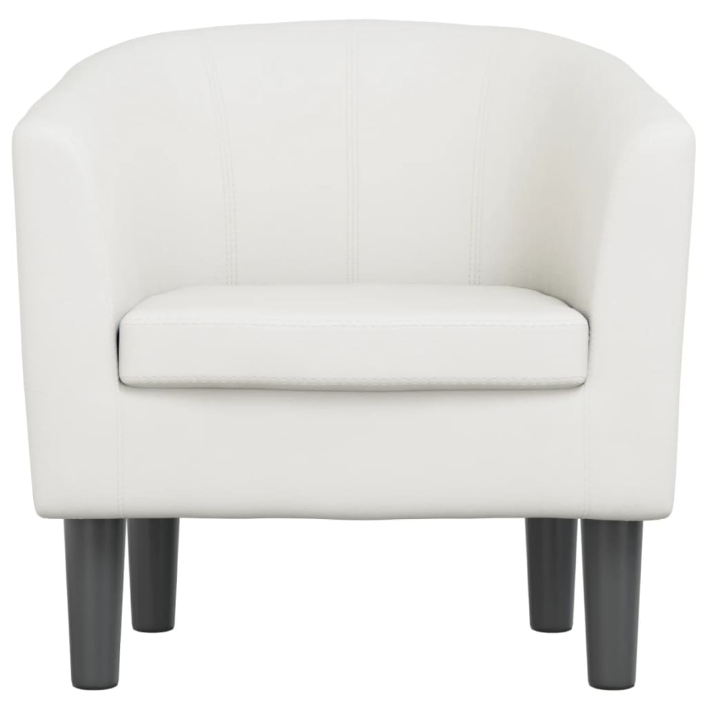 Fauteuil blanc similicuir - XIOS