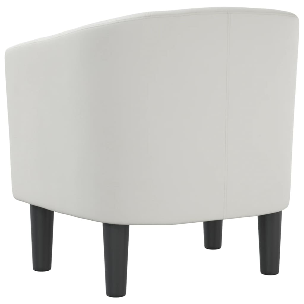 Fauteuil blanc similicuir - XIOS