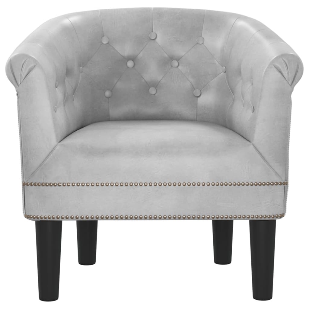 Fauteuil argenté similicuir - XIOS