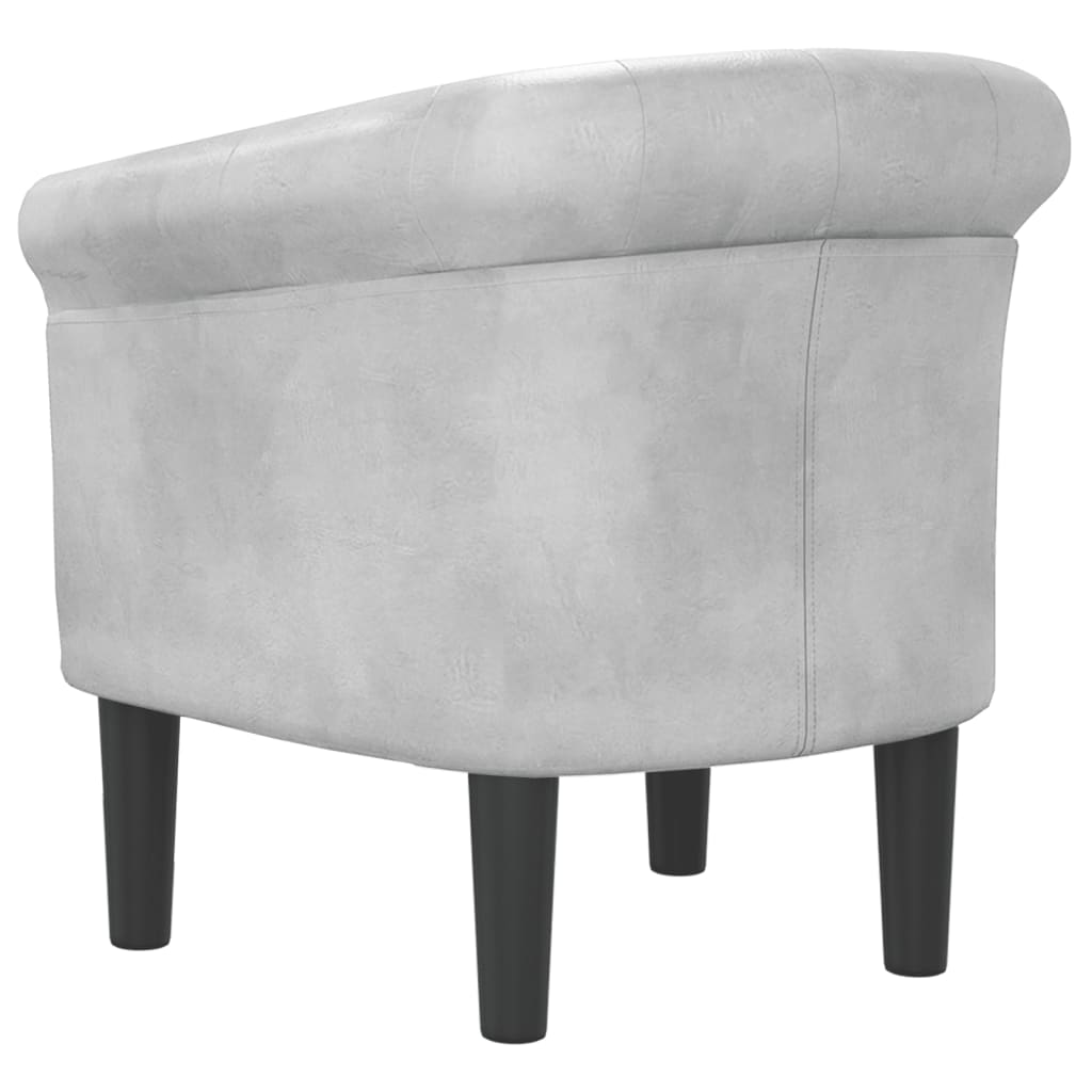 Fauteuil argenté similicuir - XIOS