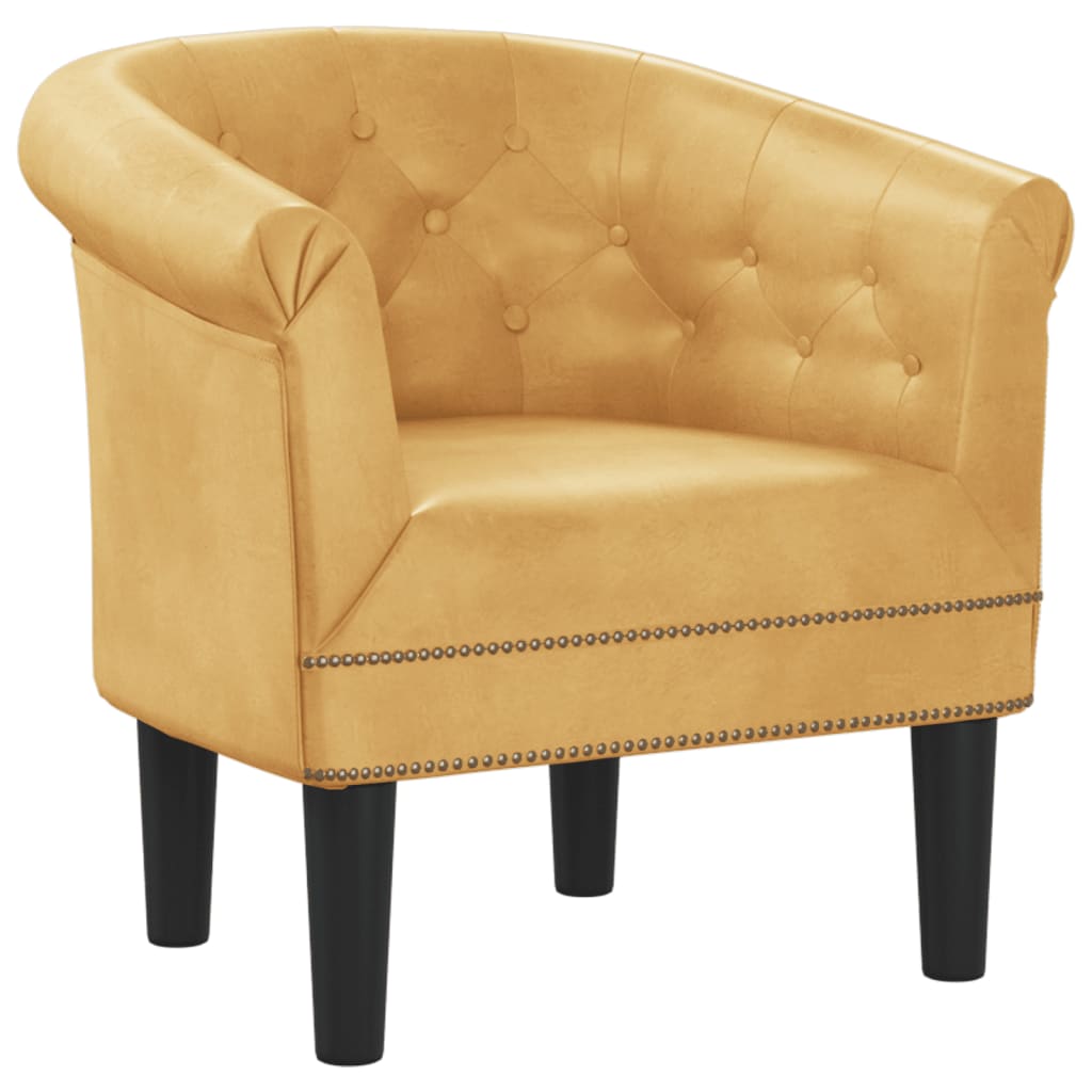 Fauteuil doré similicuir - XIOS