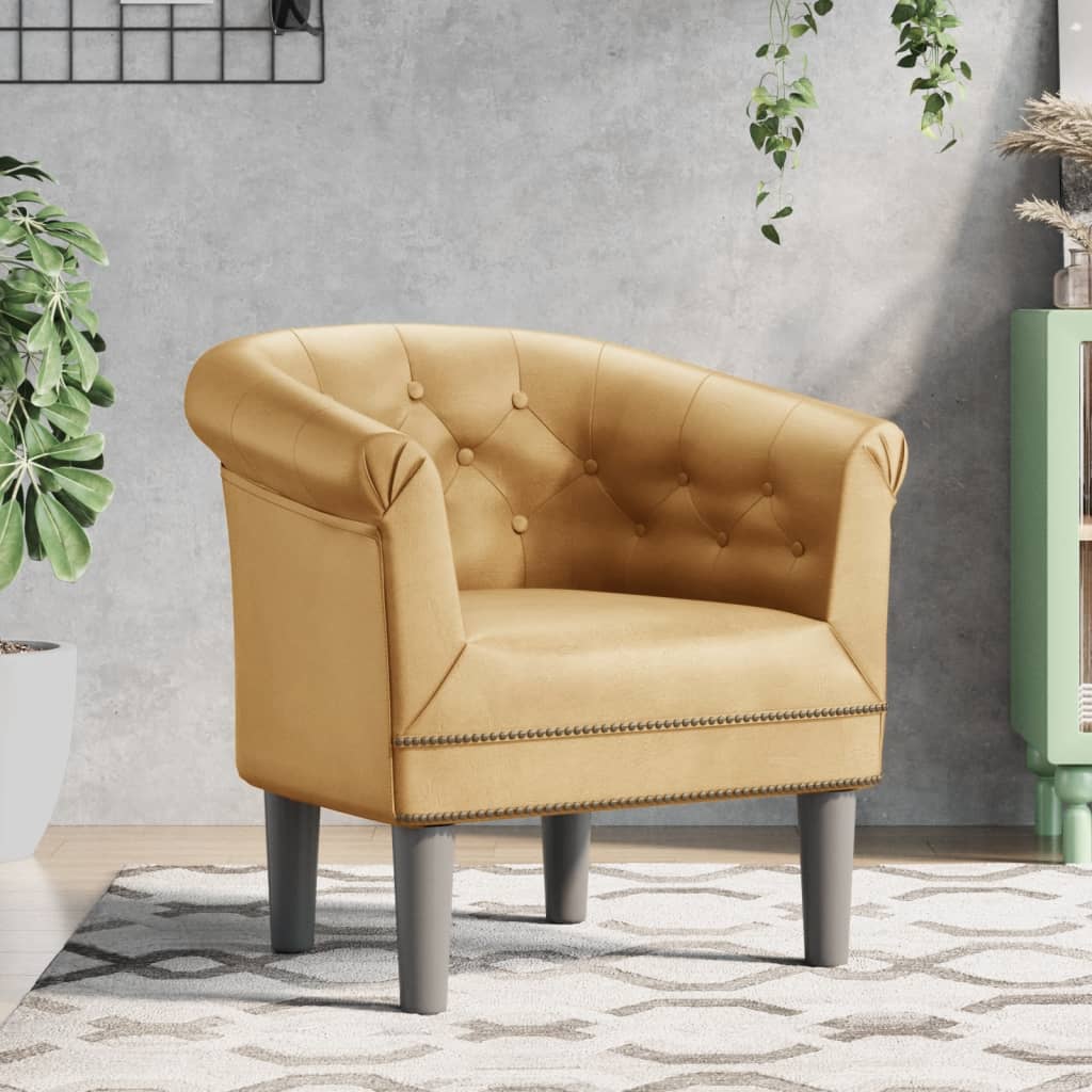 Fauteuil doré similicuir - XIOS