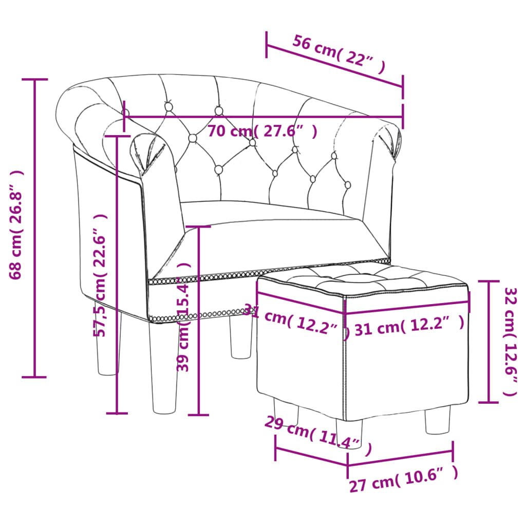Fauteuil avec repose-pied argenté similicuir - XIOS