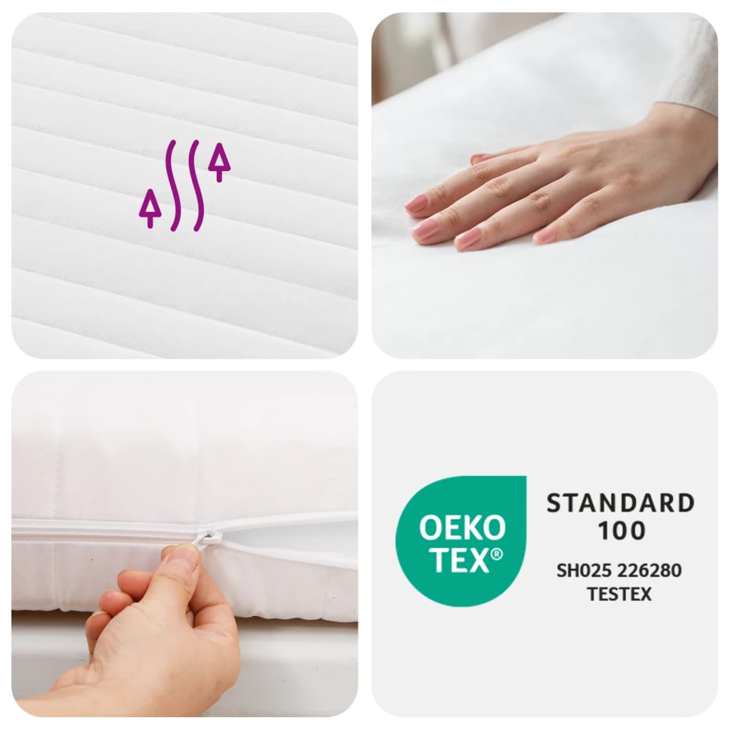 Matelas en mousse blanc 200x200 cm dureté H2 H3 - XIOS