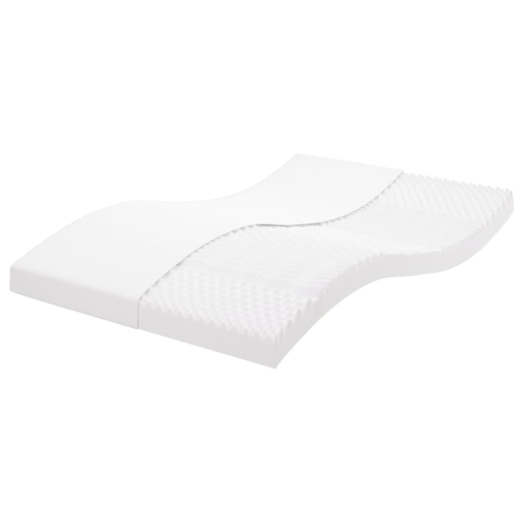 Matelas en mousse blanc 140x190 cm 7 zones dureté 20 ILD - XIOS